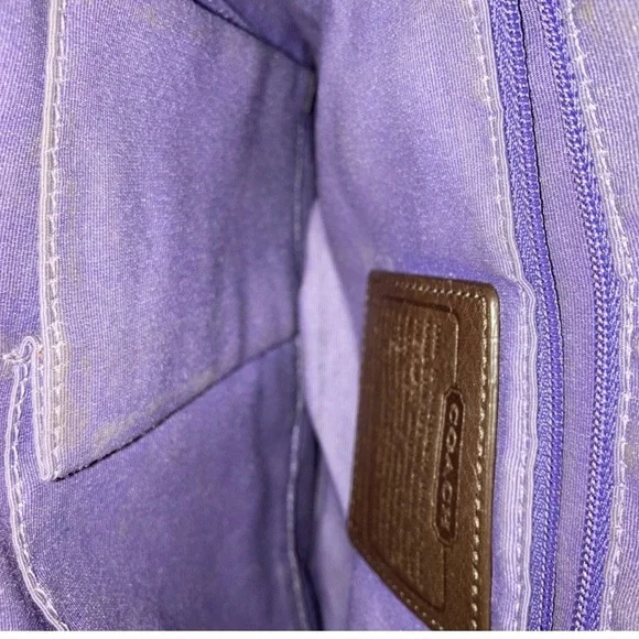 COACH Vintage F10421 Brown Patchwork Shoulder Bag - Picture 5 of 9